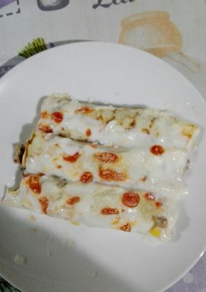 Una foto de Canelones de carne y choclo