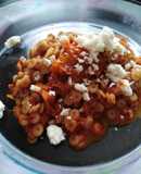 Ojitos 👀 con chicharrón en salsa roja