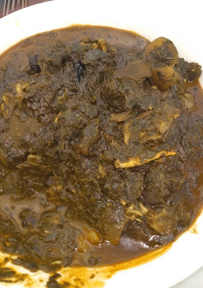 A picture of Afang soup.
