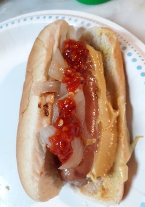 A picture of Different Type of Grilled Chilidog and a Redhot.