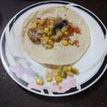 Tacos de calabacitas, hongos y elote a la mexicana las Correa. Jalisco