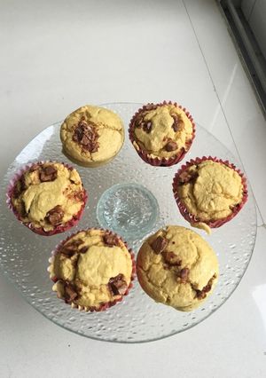 Una foto de Muffins de batata y chocolate (postre fit)