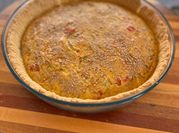 Uma foto de quiche alho poró