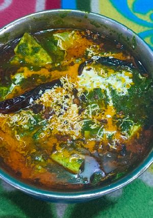 A picture of पालक पनीर.