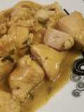 Bocconcini di pollo all'arancia e curry