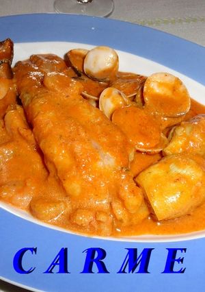 Foto principal de Rape con almejas y salsa picante