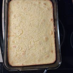 A picture of Moms Cornbread Pudding.