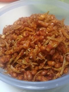 Foto resep Teri kacang tempe balado