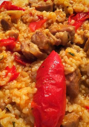 Una foto de Arroz con costilla!