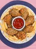 Bombones apanados en parmesano