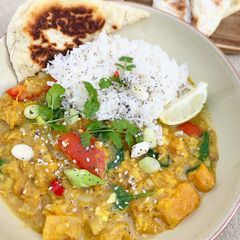 A picture of Lentil & vegetable coconut curry.