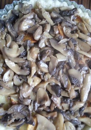 صورة لوصفة كيش بالفطر