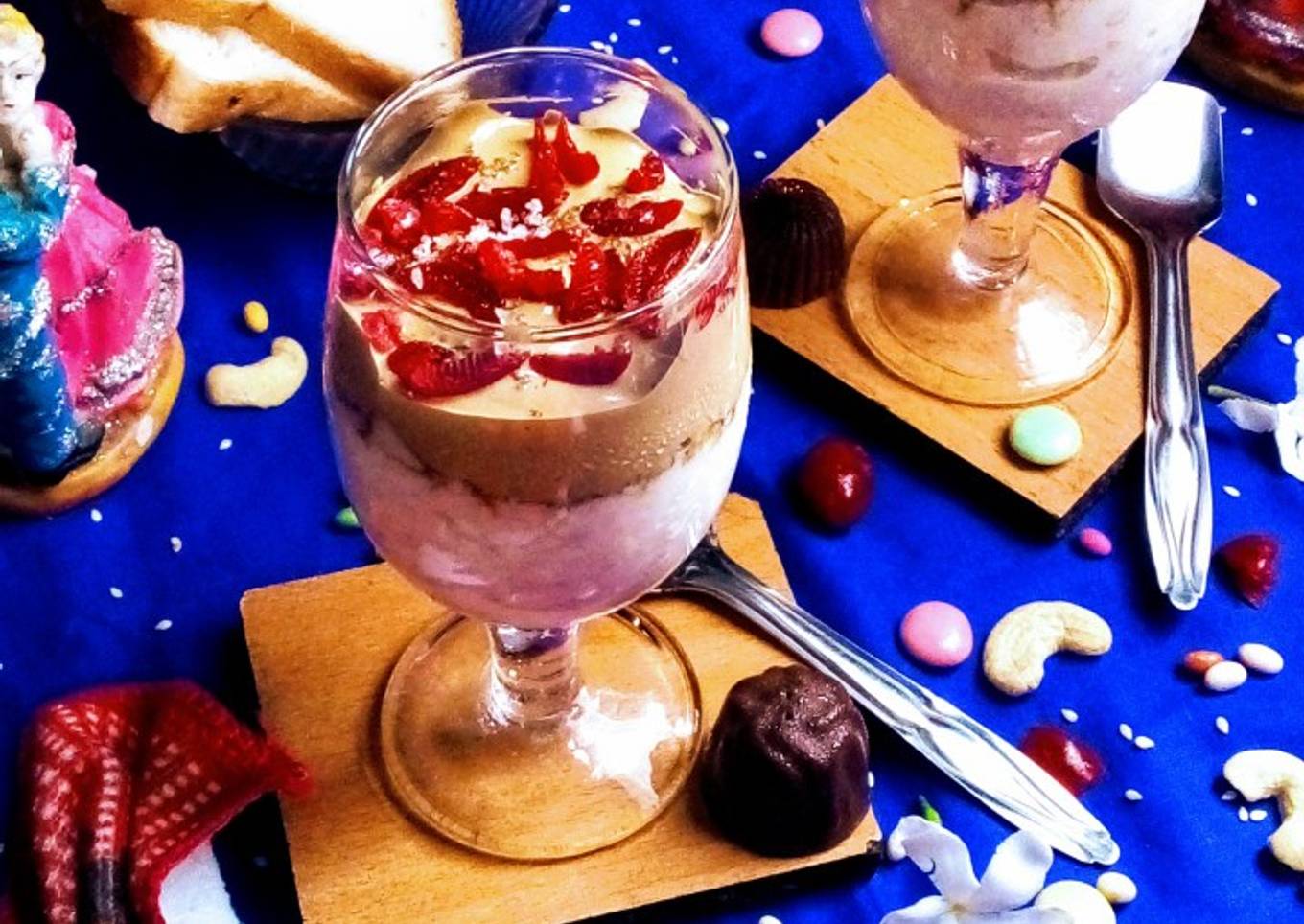 Bread malai kulfi with dalgona coffee