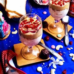 A picture of Bread malai kulfi with dalgona coffee.