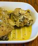 Contramuslos de pollo al ajillo