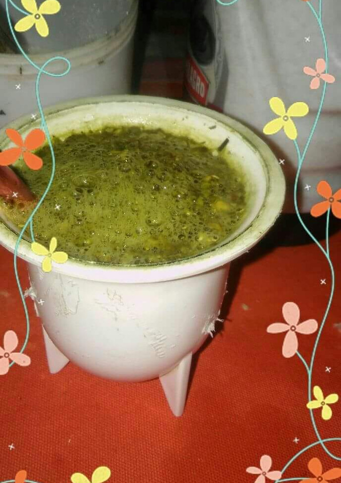 Una foto de Mate para despertar y nutrición (espirulina) 😎😍
