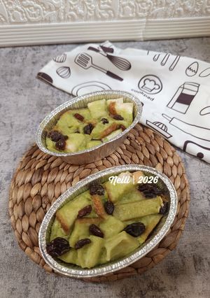 Foto resep Matcha Steam Bread Pudding