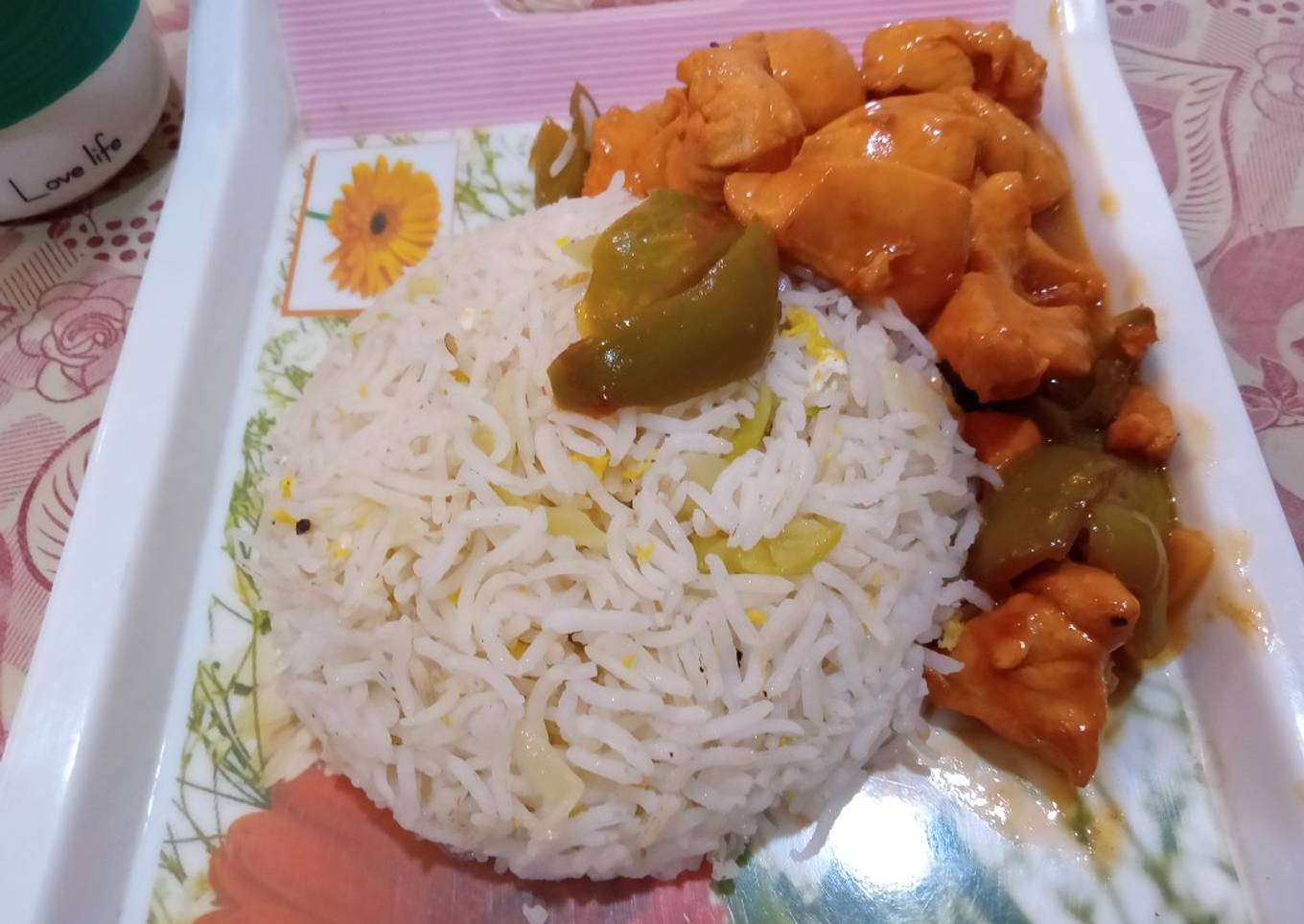 Chicken Manchurian with Egg Fried Rice