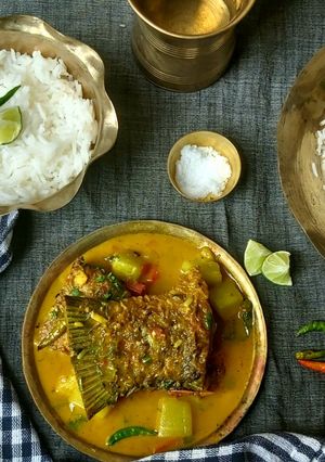 মাসর বিলাহি তেঙ্গা (অসমিয়া স্টাইল লাউ দিয়ে মাছ এর ঝোল) (masar bilahi tenga recipe in Bengali) রেসিপির প্রধান ছবি