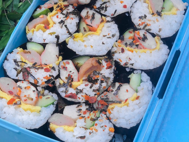 Cara Gampang Menyiapkan Kimbap simple (nasi gulung korea), Lezat