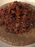 Riso rosso con lenticchie e pomodori secchi