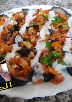 صورة لوصفة سلطه باذنجان بالصوص