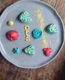 Merengues en forma de corazones