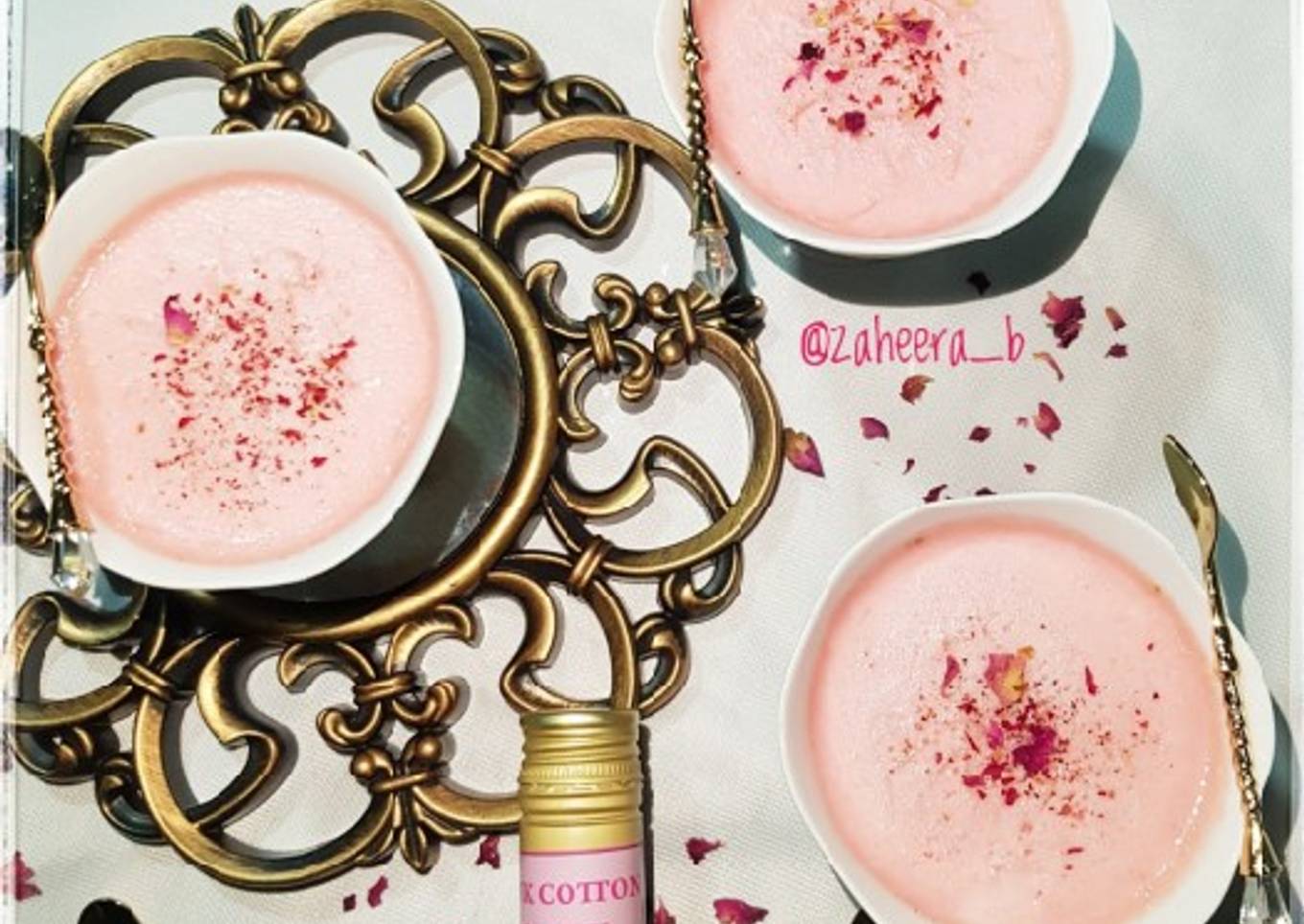 Pink cotton candy Phirni