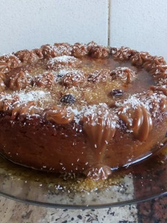 Una foto de Budín de pan con pasas de uva