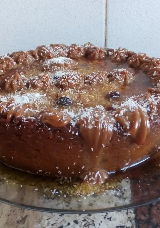 Una foto de Budín de pan con pasas de uva