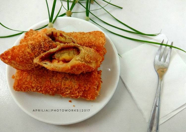 Pisang gulung roti tawar goreng crispy🍌