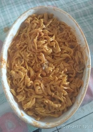 Foto di Tagliatelle alla curcuma con sugo ai funghi