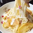 Linguines aux pommes sauce mozzarella