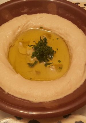 صورة لوصفة حمّص بالطحينة