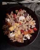Ensalada de frutas y pasta