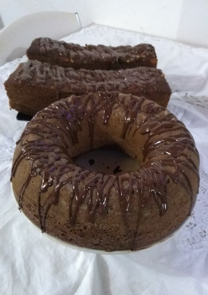 Una foto de Budín de chocolate🍫, caffe expreso y frutos secos, stevia💃