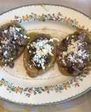 Huaraches con bistec