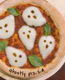 Pizza bò băm sốt cà chua theo phong cách Halloween Nhật