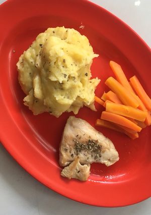 Foto resep Mashed potato with grilled chicken