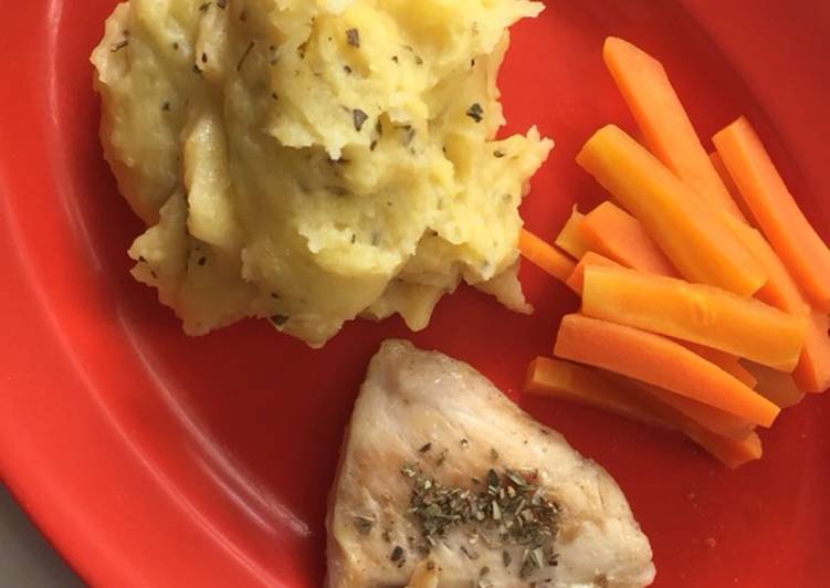 Mashed potato with grilled chicken