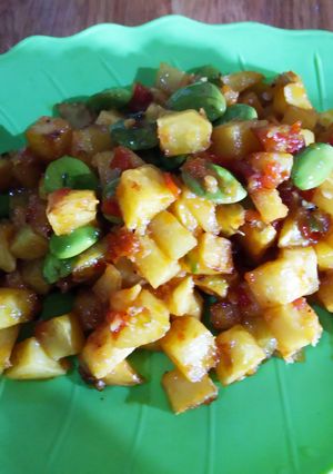 Foto resep Sambal goreng kentang pete
