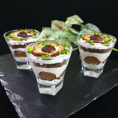 A picture of Thandai Mousse With Gulabjamun.