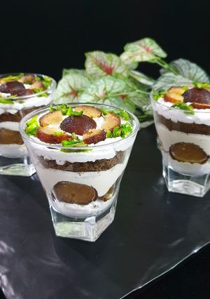 A picture of Thandai Mousse With Gulabjamun.