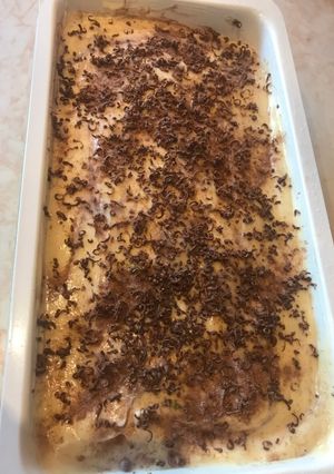 Tiramisu újragondolva, pudingos krémes süteményként 🍮🍫🥛🍋 recept fotója