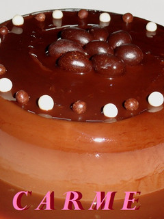 Una foto de Flan de café y cacao sin gluten