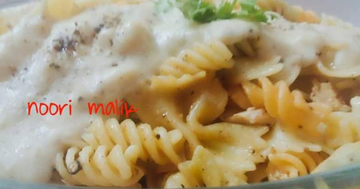 Italian White Sauce Pasta Recipe By Ñôôri Màlîk - Cookpad