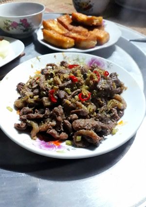 Hình của món Ngỗng xào xả ớt🌶.