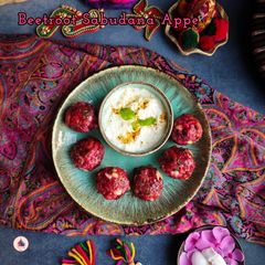 A picture of Beetroot sabudana appe.