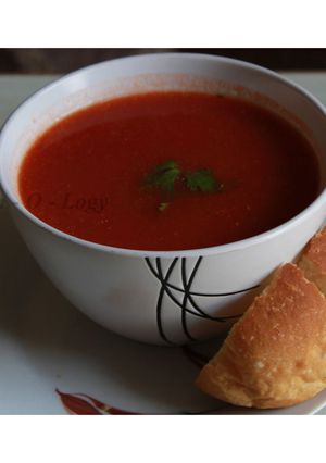 A picture of Tomato Carrot Soup.