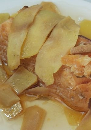Foto resep Ikan Asin Jahe Kukus
